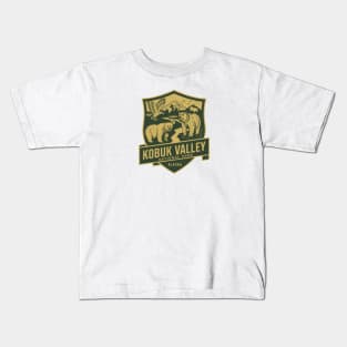 Kobuk Valley National Park Wildlife Emblem Kids T-Shirt